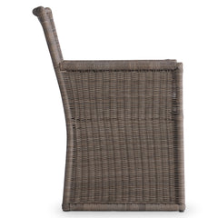 Amelia Brown/White/Cream Outdoor Arm Chair - Ornate Home