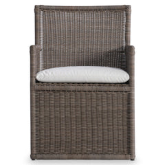 Amelia Brown/White/Cream Outdoor Arm Chair - Ornate Home