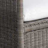 Amelia Brown/White/Cream Outdoor Arm Chair - Ornate Home