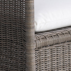 Amelia Brown/White/Cream Outdoor Arm Chair - Ornate Home