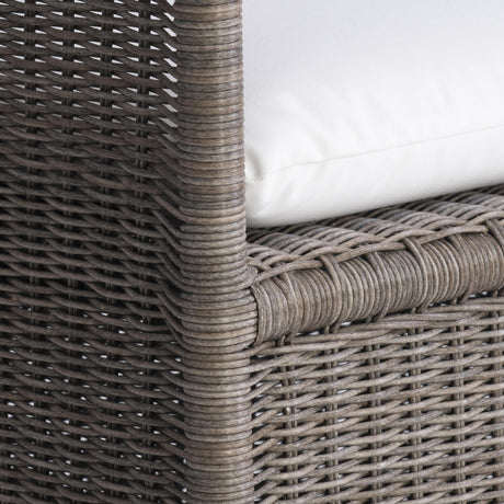 Amelia Brown/White/Cream Outdoor Arm Chair - Ornate Home