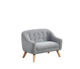 Amelia Gray 28"W Chenille Kids Sofa - Ornate Home