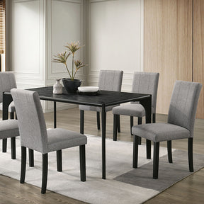 Amelio Black/Gray 7 Pc. Dining Table Set - Ornate Home