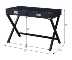 Amenia Charcoal Writing Desk - Ornate Home