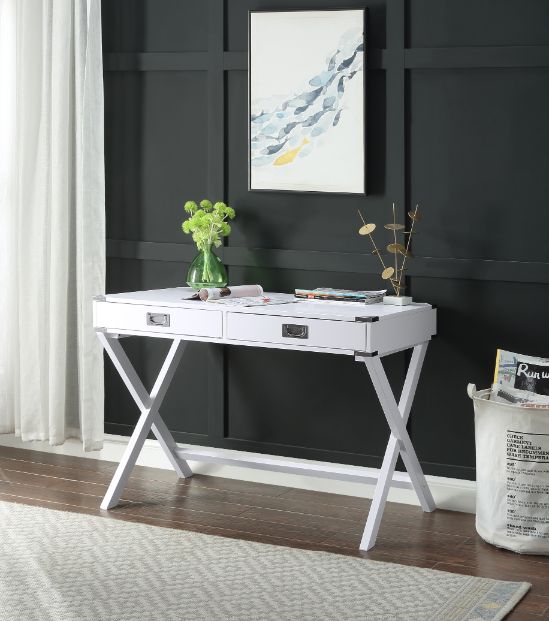 Amenia White Writing Desk - Ornate Home