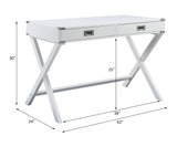 Amenia White Writing Desk - Ornate Home
