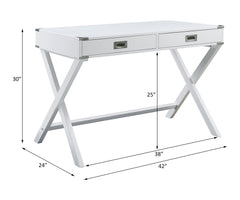 Amenia White Writing Desk - Ornate Home