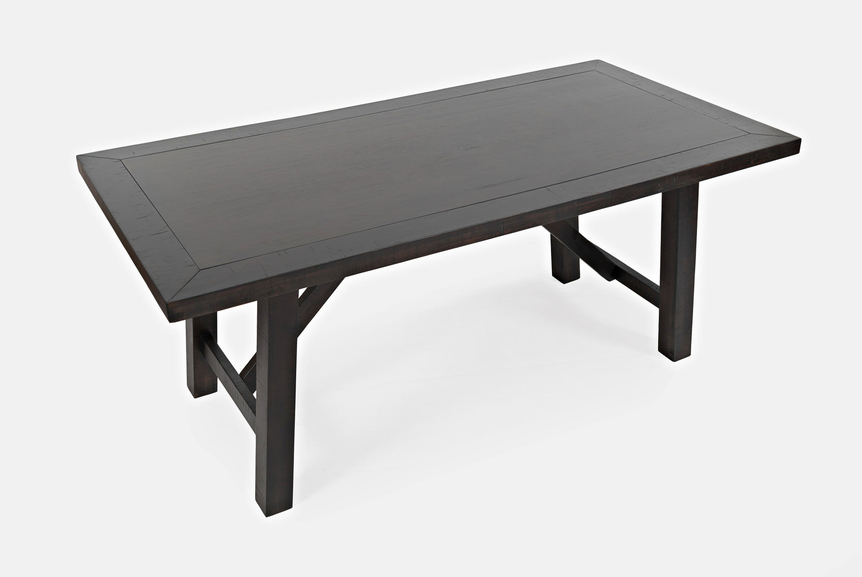 American Rustics Brown Trestle Dining Table - Ornate Home