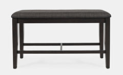 American Rustics Dark Brown/Black Counter Dining Table w/ 4 Stools, Bench - Ornate Home