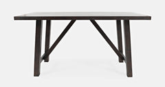 American Rustics Dark Brown/Black Counter Dining Table w/ 4 Stools - Ornate Home