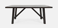 American Rustics Dark Brown/Black Dining Table w/ 4 Chairs, Bench - Ornate Home