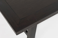 American Rustics Dark Brown/Black Dining Table w/ 4 Chairs, Bench - Ornate Home