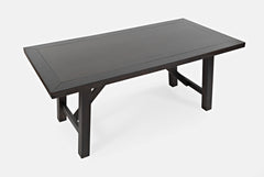 American Rustics Dark Brown/Black Dining Table w/ 4 Chairs, Bench - Ornate Home