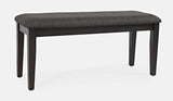American Rustics Dark Brown/Black Uph Bench - Ornate Home