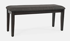 American Rustics Dark Brown/Black Uph Bench - Ornate Home