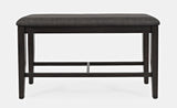 American Rustics Dark Brown/Black Uph Counter Bench - Ornate Home