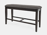 American Rustics Dark Brown/Black Uph Counter Bench - Ornate Home