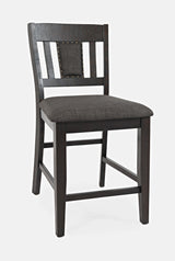 American Rustics Dark Brown/Black Uph Slatback Stool (Set of 2) - Ornate Home