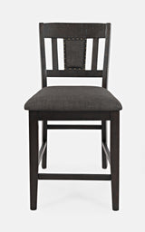 American Rustics Dark Brown/Black Uph Slatback Stool (Set of 2) - Ornate Home
