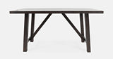 American Rustics Dark Brown Counter Trestle Table - Ornate Home