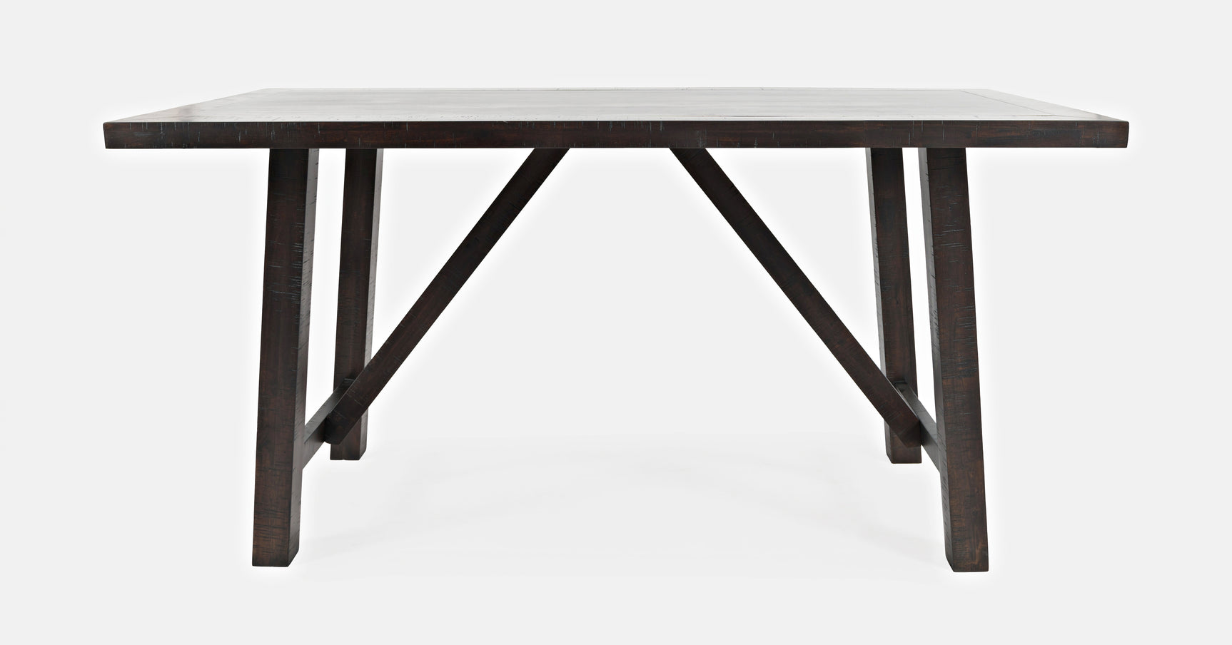 American Rustics Dark Brown Counter Trestle Table - Ornate Home