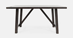 American Rustics Dark Brown Counter Trestle Table - Ornate Home