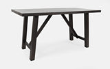 American Rustics Dark Brown Counter Trestle Table - Ornate Home