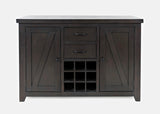 American Rustics Dark Brown Server - Ornate Home