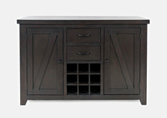 American Rustics Dark Brown Server - Ornate Home