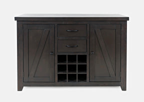 American Rustics Dark Brown Server - Ornate Home