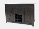 American Rustics Dark Brown Server - Ornate Home