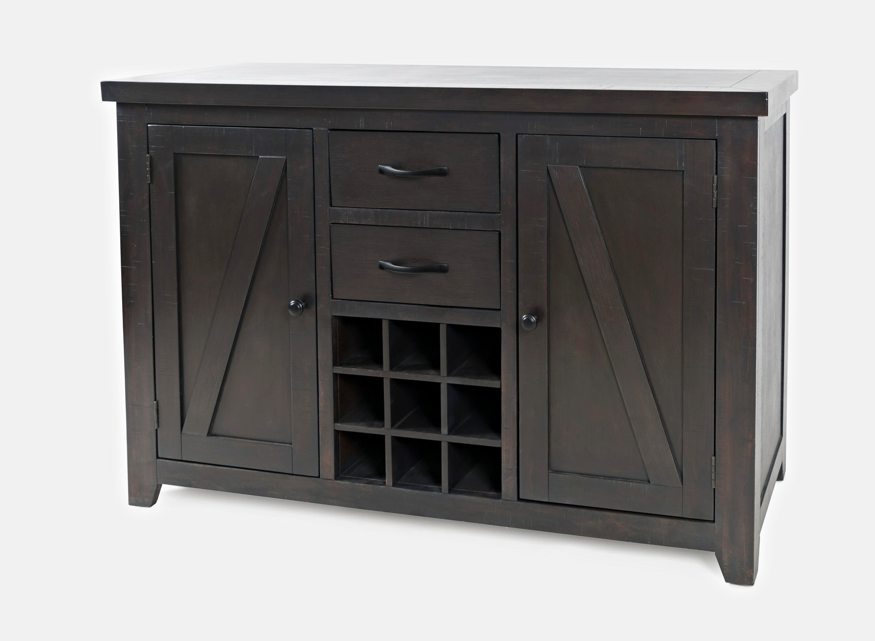American Rustics Dark Brown Server - Ornate Home