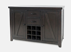 American Rustics Dark Brown Server - Ornate Home
