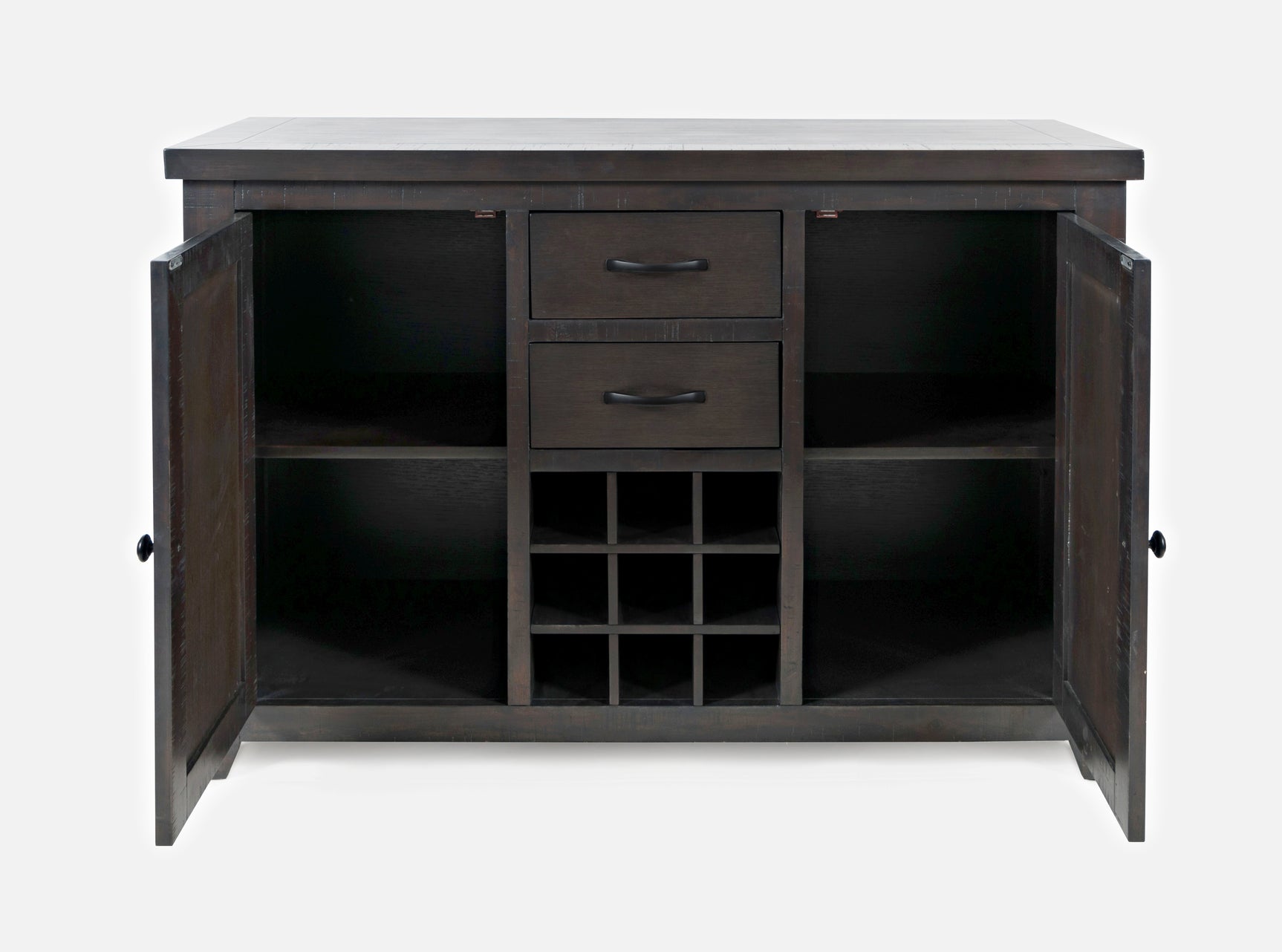 American Rustics Dark Brown Server - Ornate Home