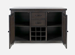 American Rustics Dark Brown Server - Ornate Home