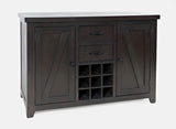 American Rustics Dark Brown Server - Ornate Home