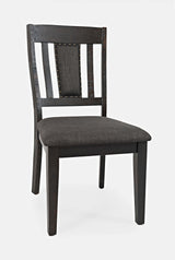 American Rustics Gray/Brown Uph Slatback Chair (Set of 2) - Ornate Home