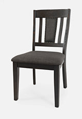 American Rustics Gray/Brown Uph Slatback Chair (Set of 2) - Ornate Home