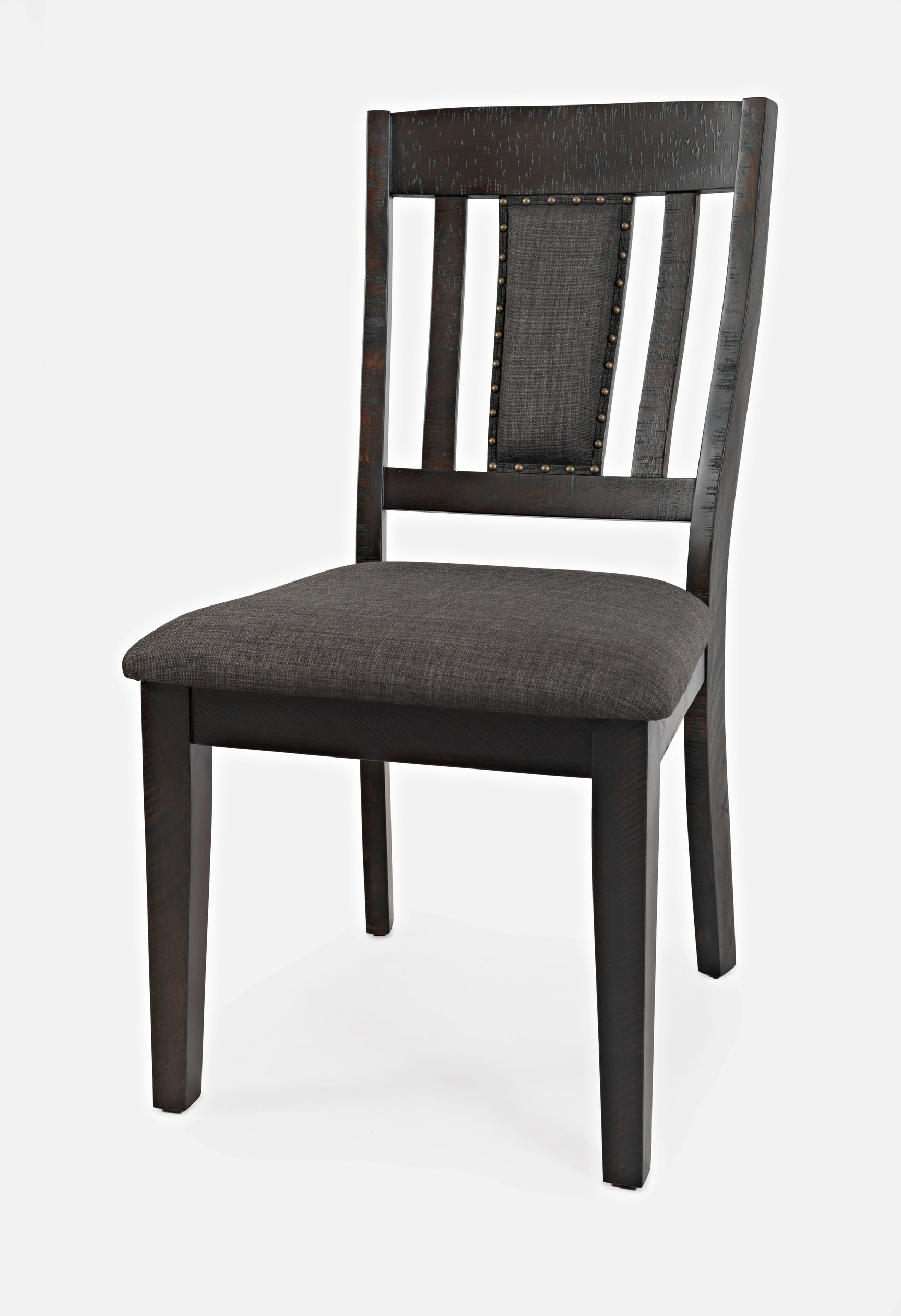 American Rustics Gray/Brown Uph Slatback Chair (Set of 2) - Ornate Home