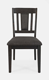 American Rustics Gray/Brown Uph Slatback Chair (Set of 2) - Ornate Home