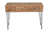 American Vintage Brown Sofa Console - Ornate Home