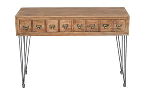 American Vintage Brown Sofa Console - Ornate Home