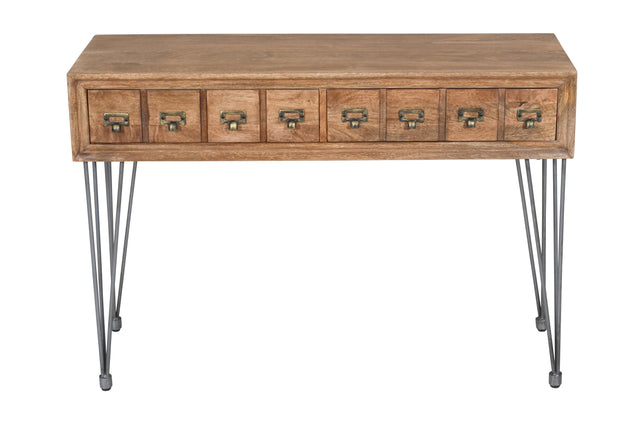 American Vintage Brown Sofa Console - Ornate Home