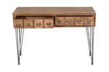 American Vintage Brown Sofa Console - Ornate Home