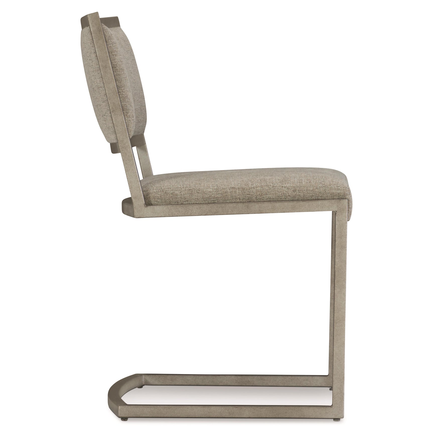 Ames Light Taupe/Glazed Silver Side Chair - Ornate Home