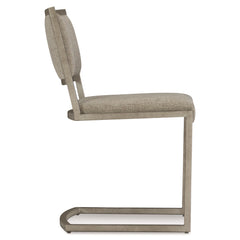 Ames Light Taupe/Glazed Silver Side Chair - Ornate Home