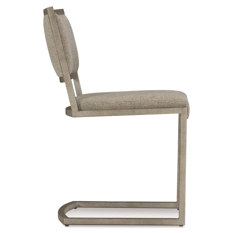 Ames Light Taupe/Glazed Silver Side Chair - Ornate Home