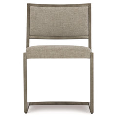 Ames Light Taupe/Glazed Silver Side Chair - Ornate Home