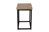 Ames Natural/Black Chairside Table - Ornate Home