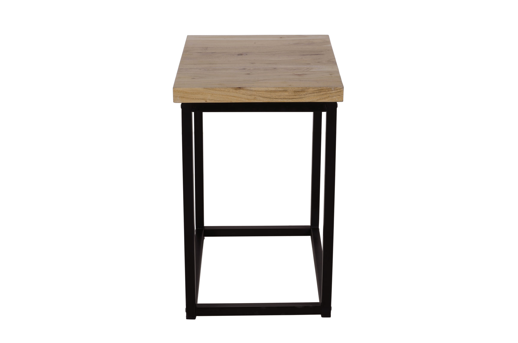 Ames Natural/Black Chairside Table - Ornate Home